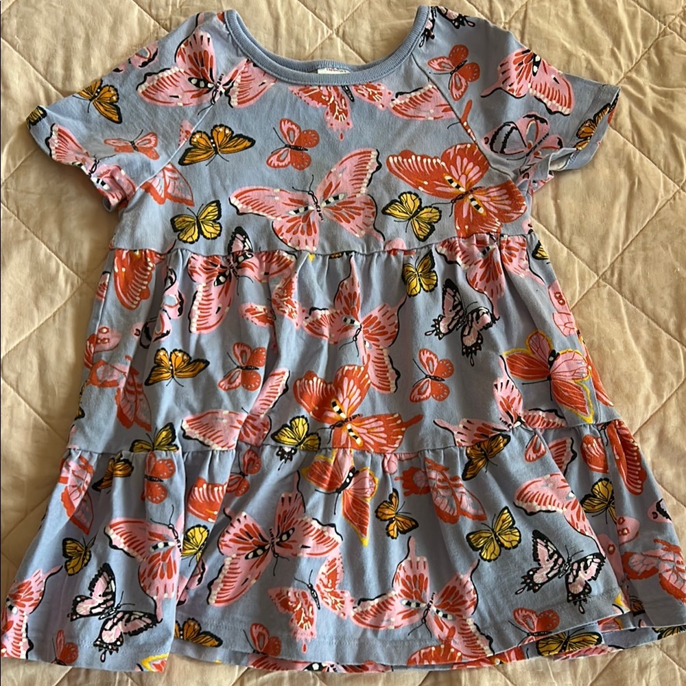 Floral Butterfly Kids Dress